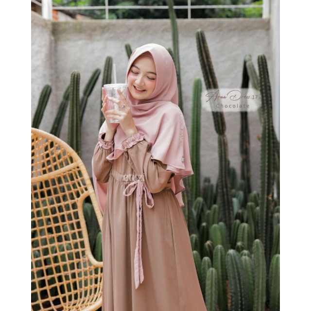 Bestseller/ Gamis Polos/ Gamis Simpel / Gamis crepe/ Gamis Etuzi/ Gamis Wollycrepe/ Araa Dress Vol.2