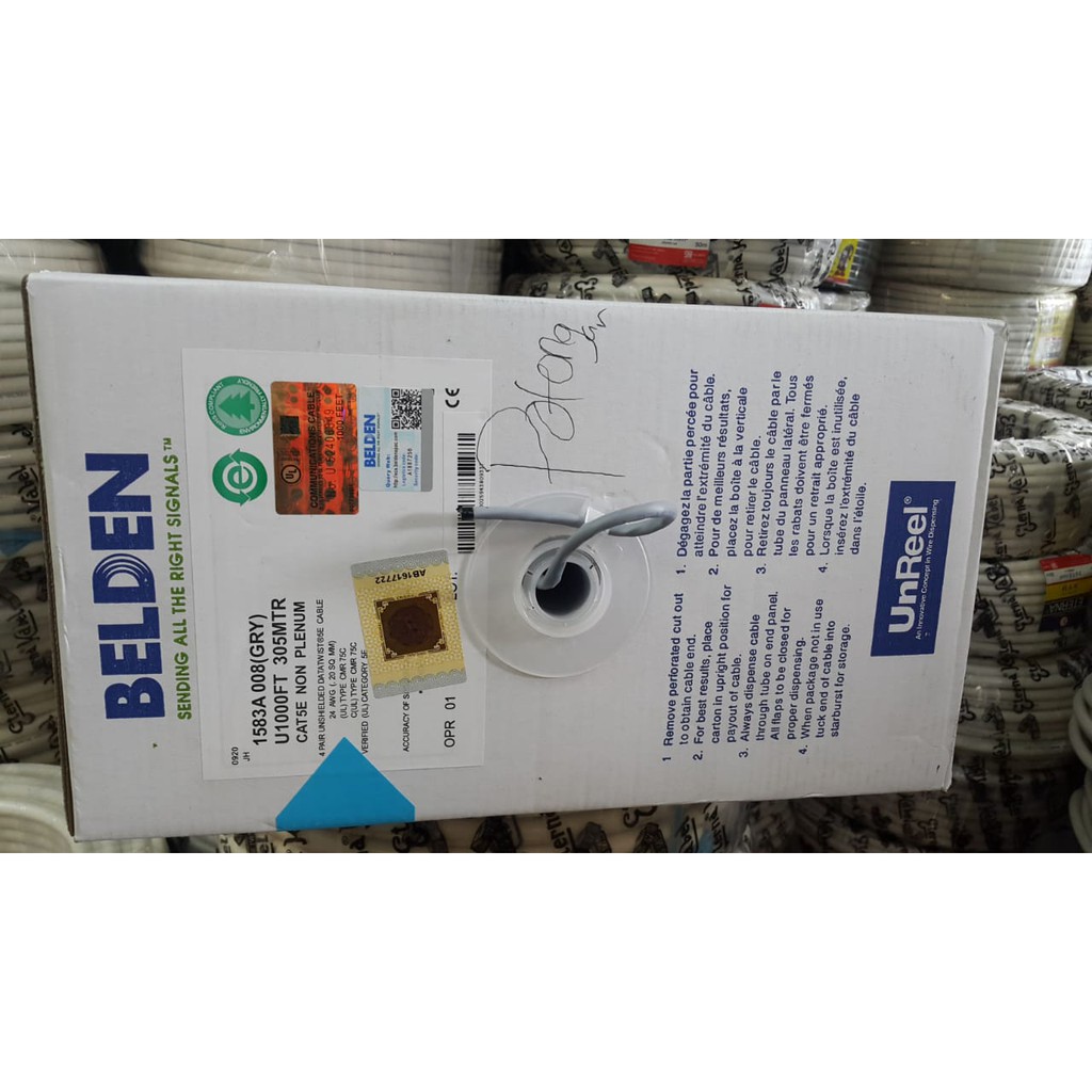 BELDEN KABEL DATA LAN / UTP Original US Cat5E / Cat6E (Meteran/Eceran)