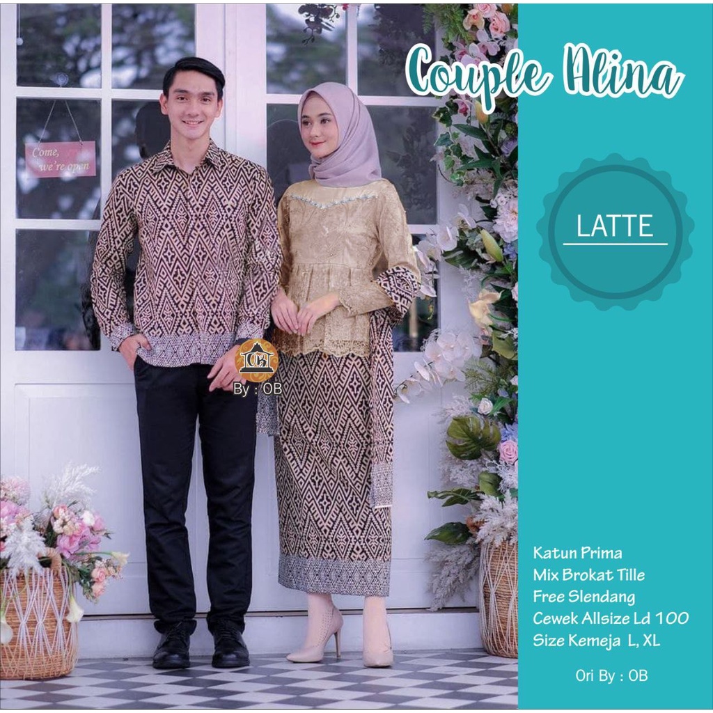 PROMO MURAH BAJU BATIK SATU SET PAPA MAMA KONDANGAN / WISUDA / KATUN PRADA ADEM DAN NYAMAN MODERN KE
