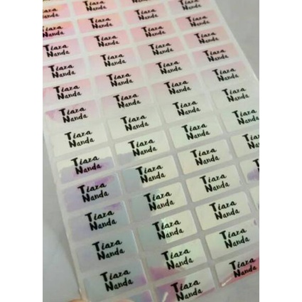 

㊋ Label nama anti air stiker waterproof Polos Rainbow BARU 2181 ◘