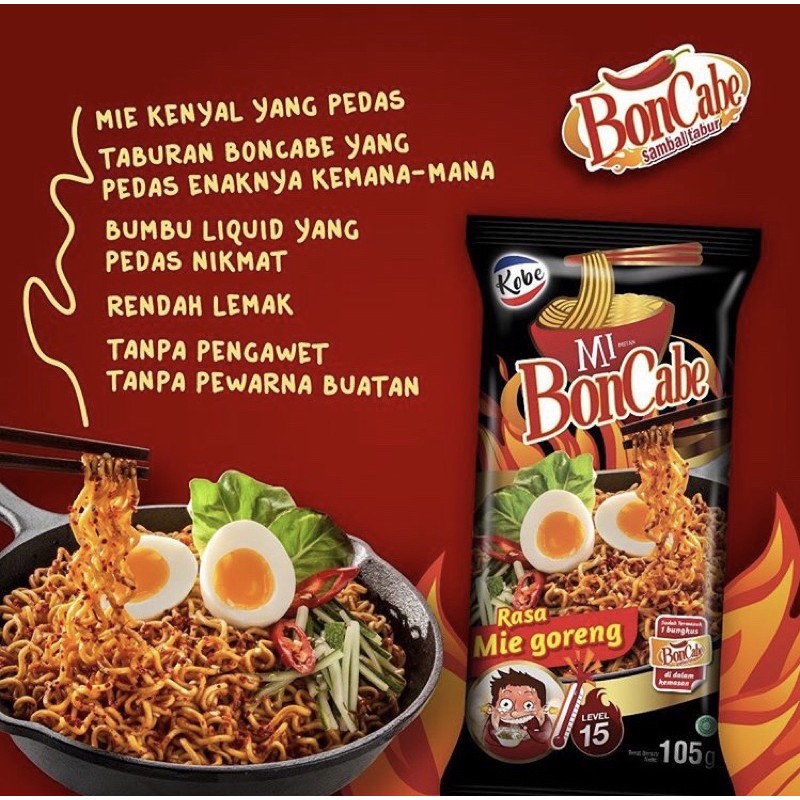 Mie Goreng Bon cabe Pedas Level 15 Shopee Indonesia