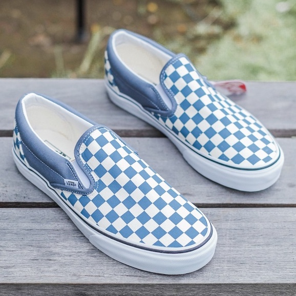 slip on vans blue