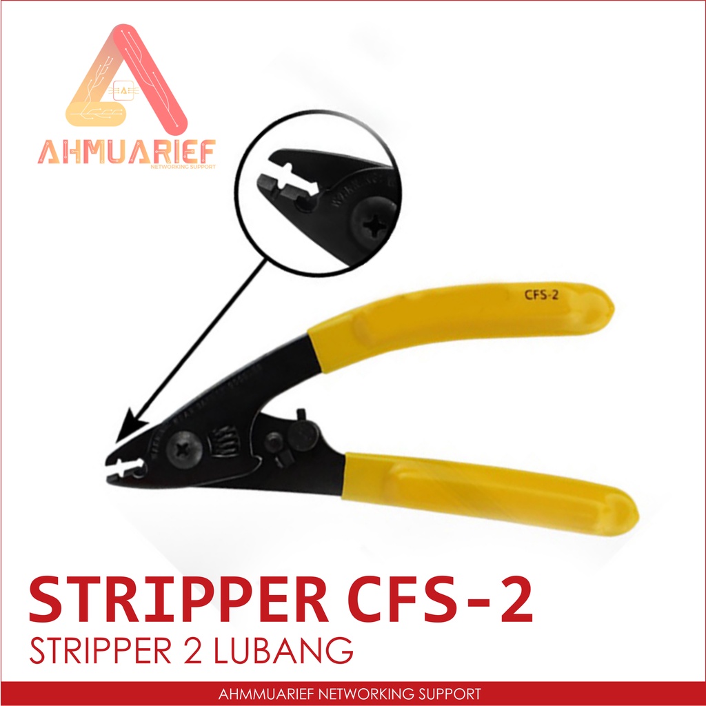 Fiber Optik Stripper 2 Lubang Wire Stripper CFS - 2 Tang Pengupas Cutter Cable FTTH