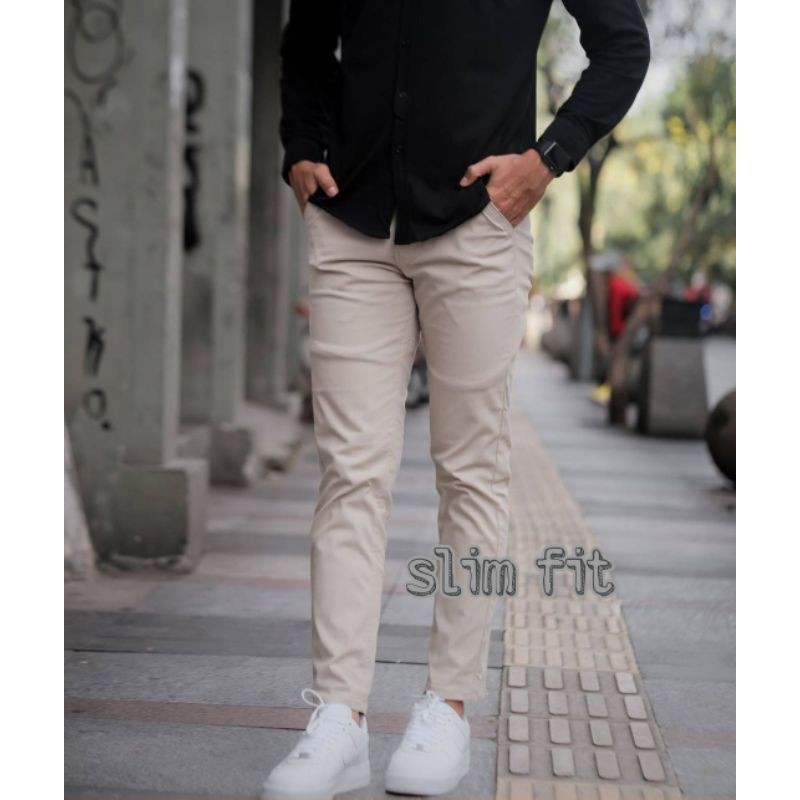 CELANA PANJANG PRIA Slim fit Panjang Kerja kantor Santai Liburan Cowok Gentleman Boy size  27 - 38