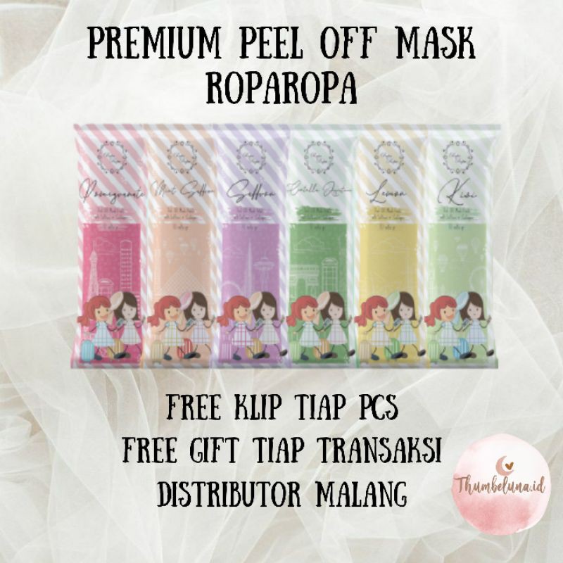 (BELI 1 GRATIS 1‼️) PEEL OFF MASK ROPAROPA 10 GR MASKER