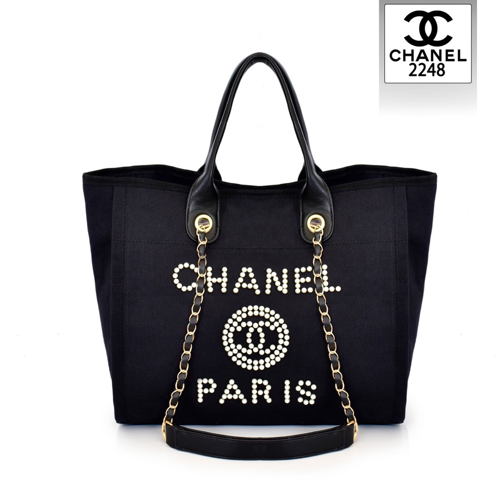 CHANEL TOTE Bag Denim Black Series ~ 2248~