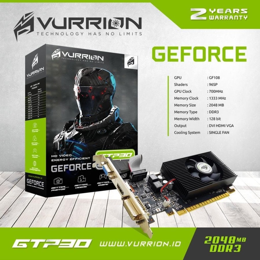 VURRION GT730 2GB DDR3  | VGA Card Vurrion GT 730