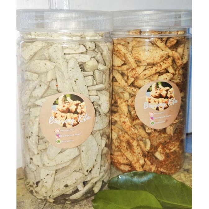 

Basreng toples ukuran 1000 ml/basreng pedas daun jeruk/ basreng original daun jeruk/bakso goreng