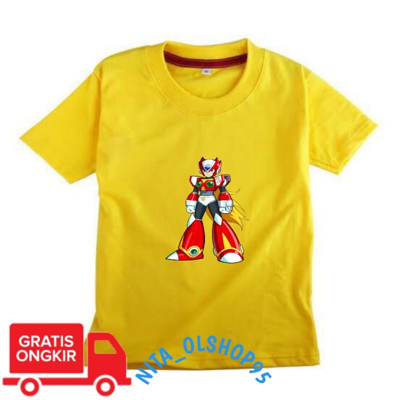 baju anak megaman , baju anak gambar robot , Mega man