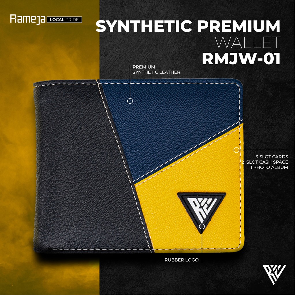 RAMEJA Dompet Pria Bahan Kulit PU Premium  RMJW01