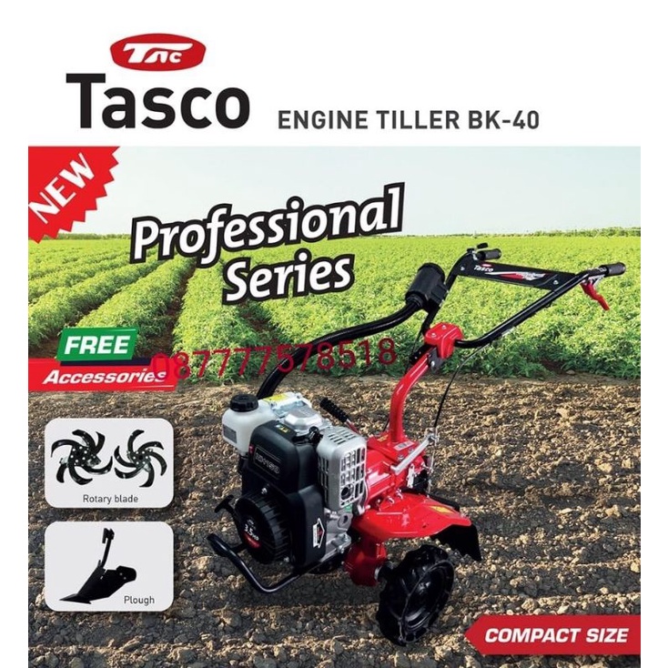 Mesin Bajak Tanah Tasco BK 40 Traktor Mini Engine Tiller Kultivator