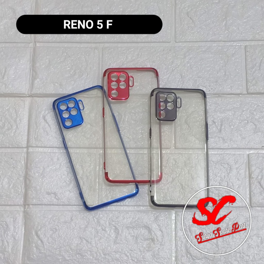 Shining Chrome Tpu Case Clear Silicone Case Oppo Reno 5 Reno 5F - SC