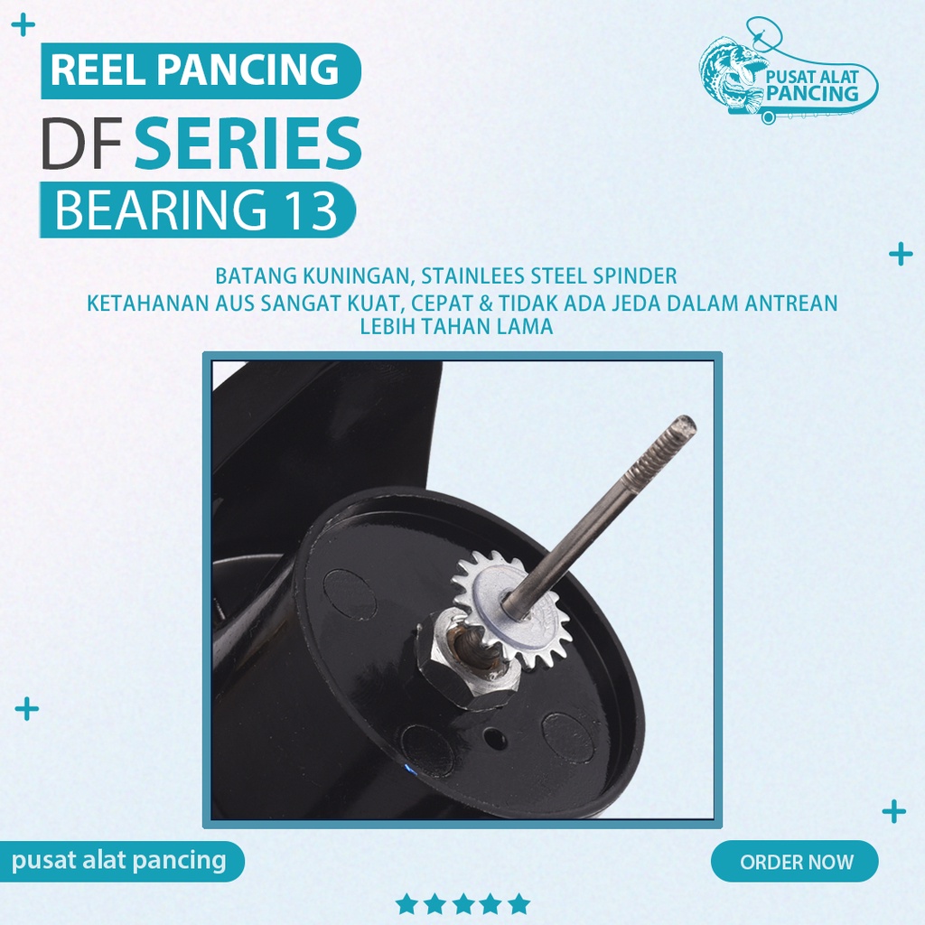 Reel Pancing Lizard Gulungan Pancing DF4000 Maks Tarik 10Kg Kumparan Logam Berputar Jigging Reel Spinn