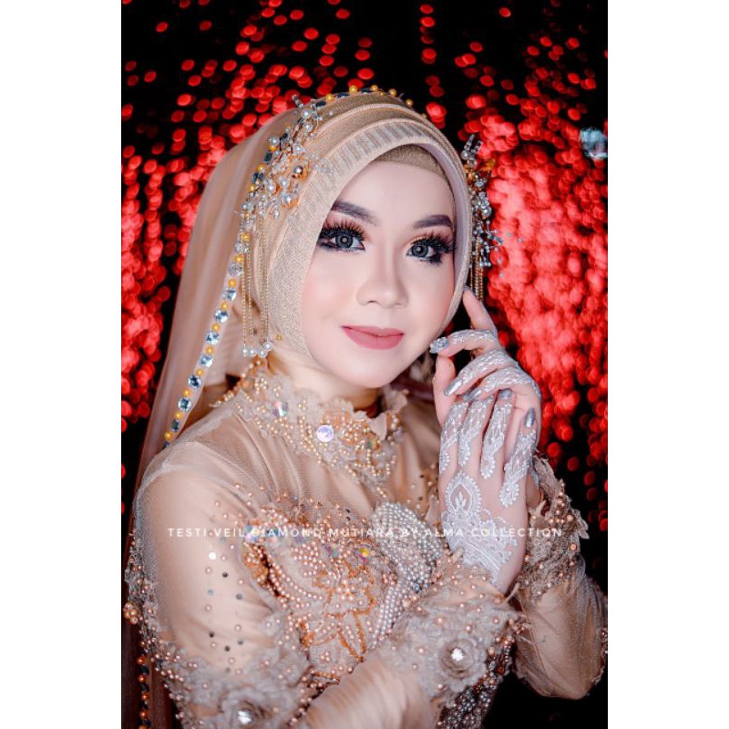 veil cantik diamond+mutiara