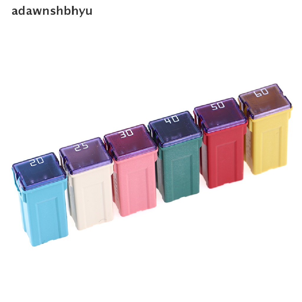 Adawnshbhyu Sekring Mini Square Fuse 32V 20A 25A 30A 40A 50A60A Sekring Mobil Otomotif Dengan Box Plastik