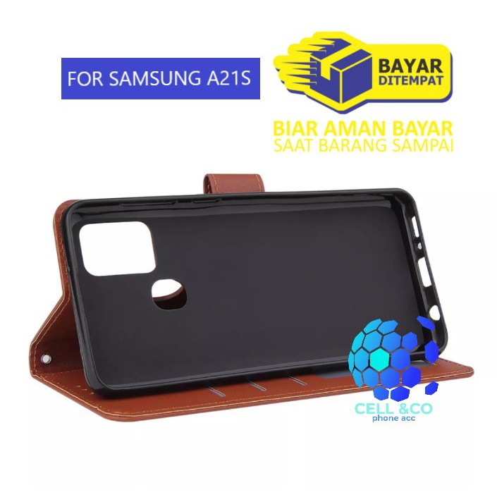 Flip cover SAMSUNG A21S Flip case buka tutup kesing hp casing flip case leather wallet