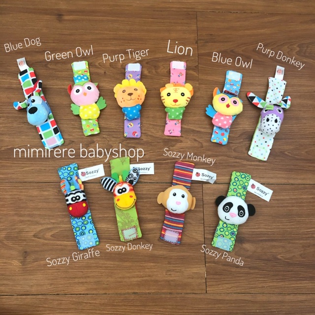 Gelang Rattle Boneka Animal Happy Monkey Sozzy