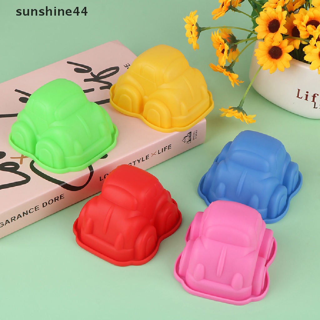 Sunshine Cetakan Kue / Sabun Handmade DIY Bentuk Mobil Lucu Bahan Silikon