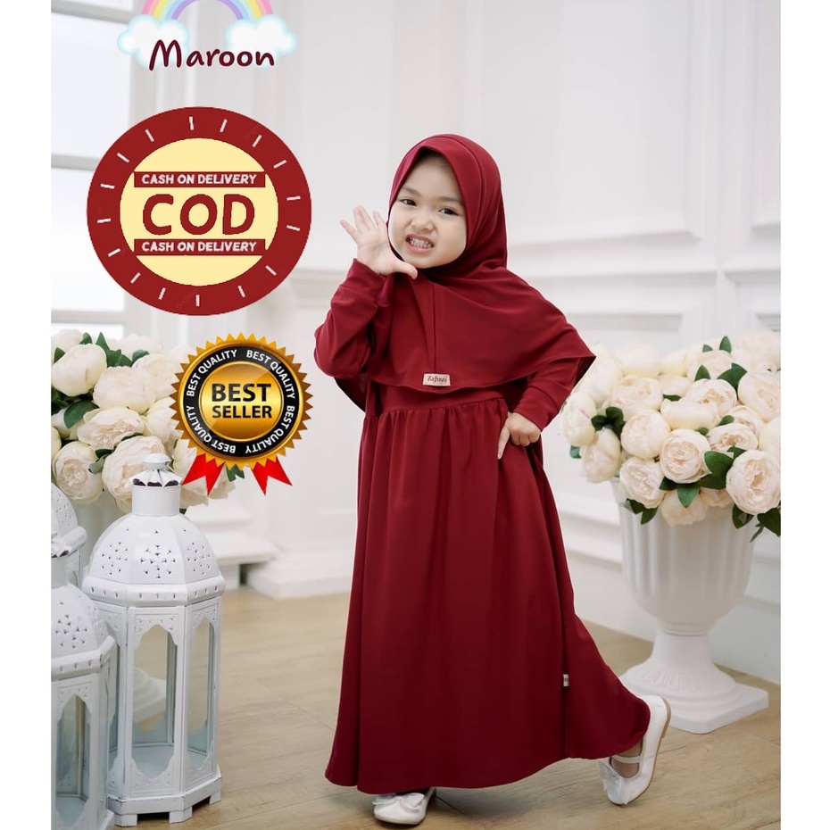 Gamis Anak Usia 4 tahun azra kids Model Gamis Anak Terbaru 2021 Kekinian