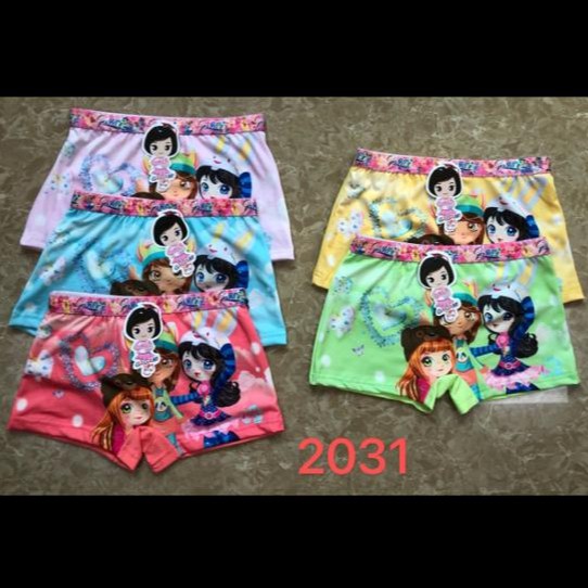 (3pcs) Boxer anak perempuan / boxer karakter / celana dalam anak