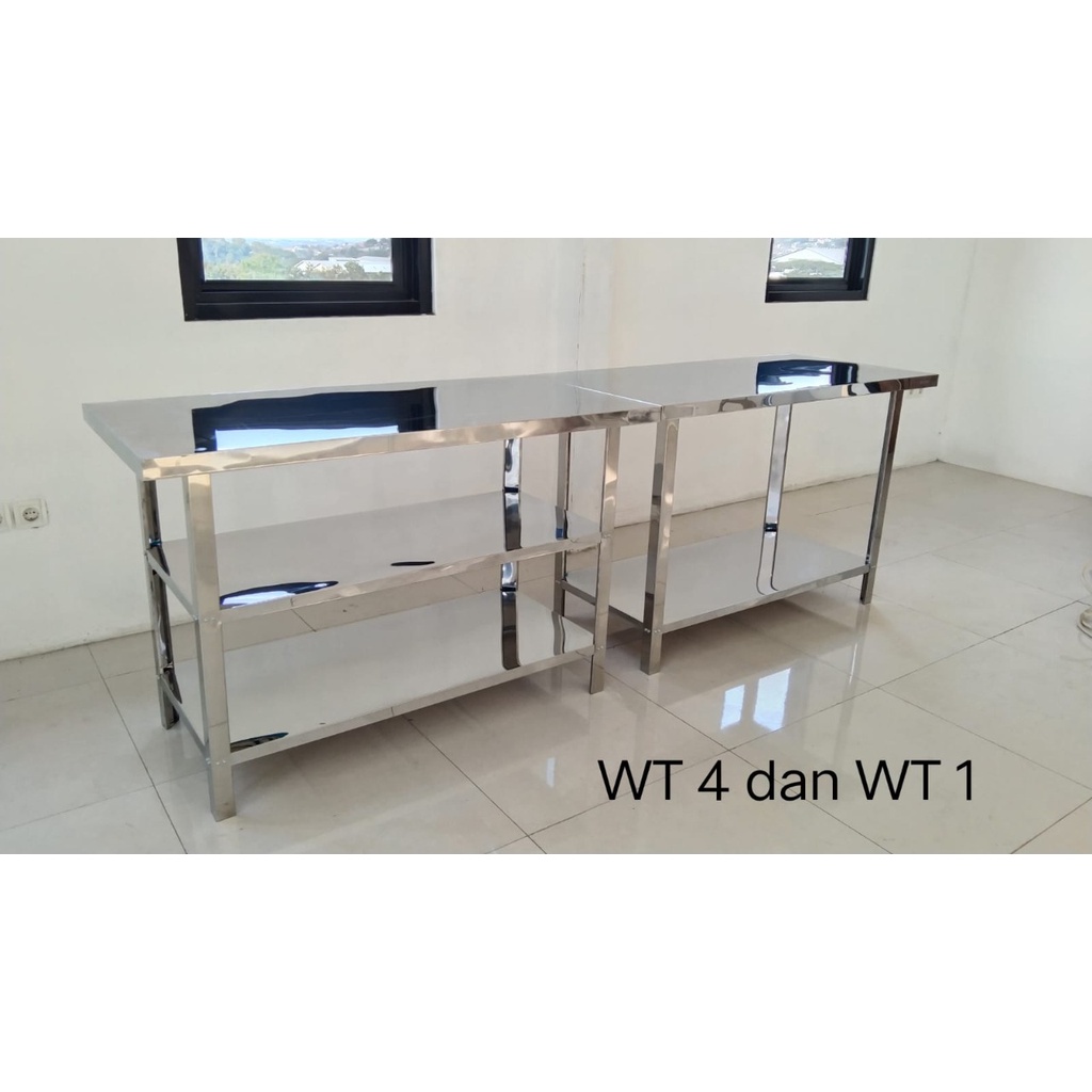 Paket Meja Dapur Stainless MR DAPUR WT 1 WT 4 Original