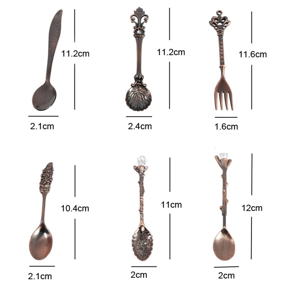 Set Sendok Garpu Teh Vintage Teaspoon Fork Royal Style