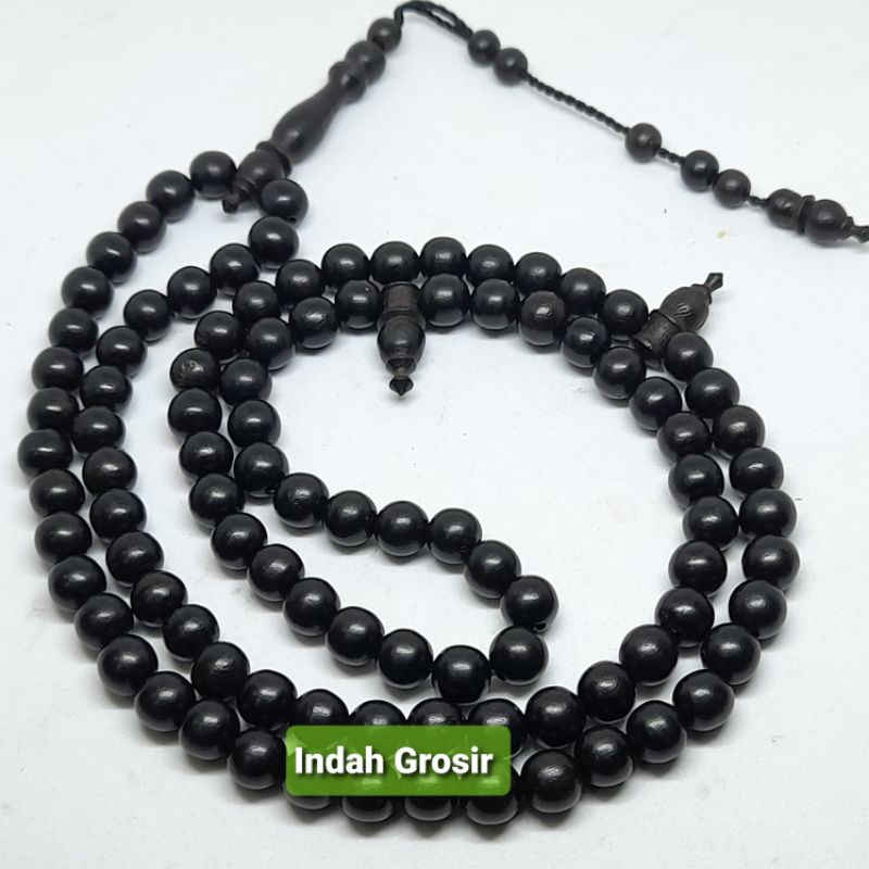 TASBIH KAYU GALIH KELOR HITAM 8MM 99 BUTIR NATURAL