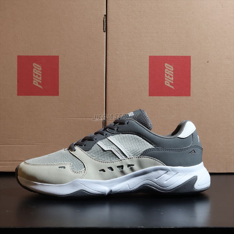 Piero Sepatu Sneakers Ergo street - Grey/White