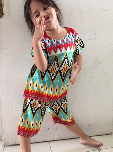 ❤ Cod ❤ Setelan Setcel Set Anak Perempuan Cewek Adem Harian Santai Batik Pekalongan Murah 5 Tahun