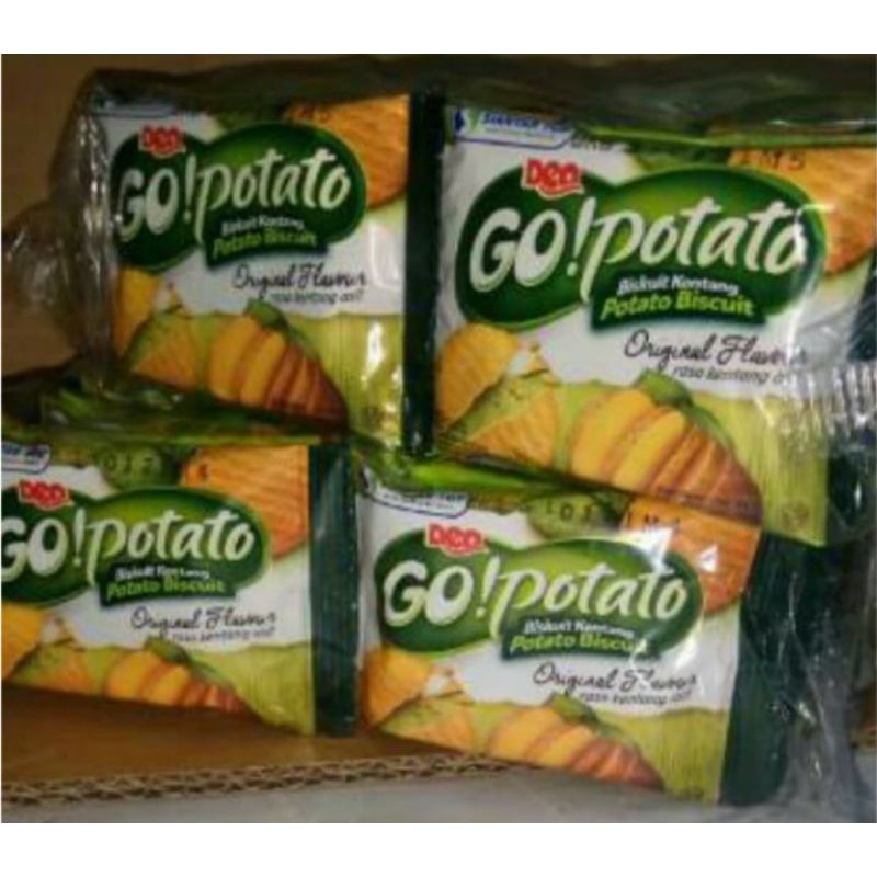 

Go Potato Biskuit Kentang 1 Pack Isi 20 Bungkus