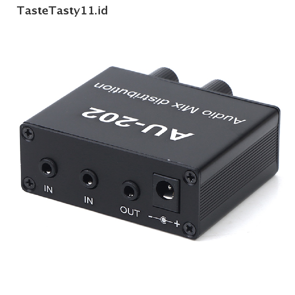 【TasteTasty】 Stereo Mixer Audio Distributor for Headphone External Power AMP Volume .