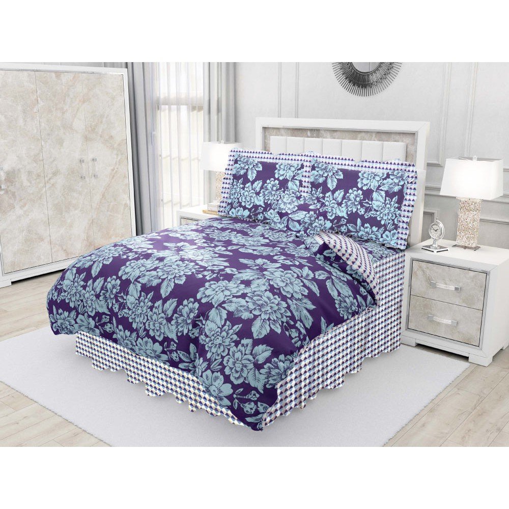 Bed Cover set King 180x200 no1 California Betcover Sprei Rumbai motif AZELA Badcover
