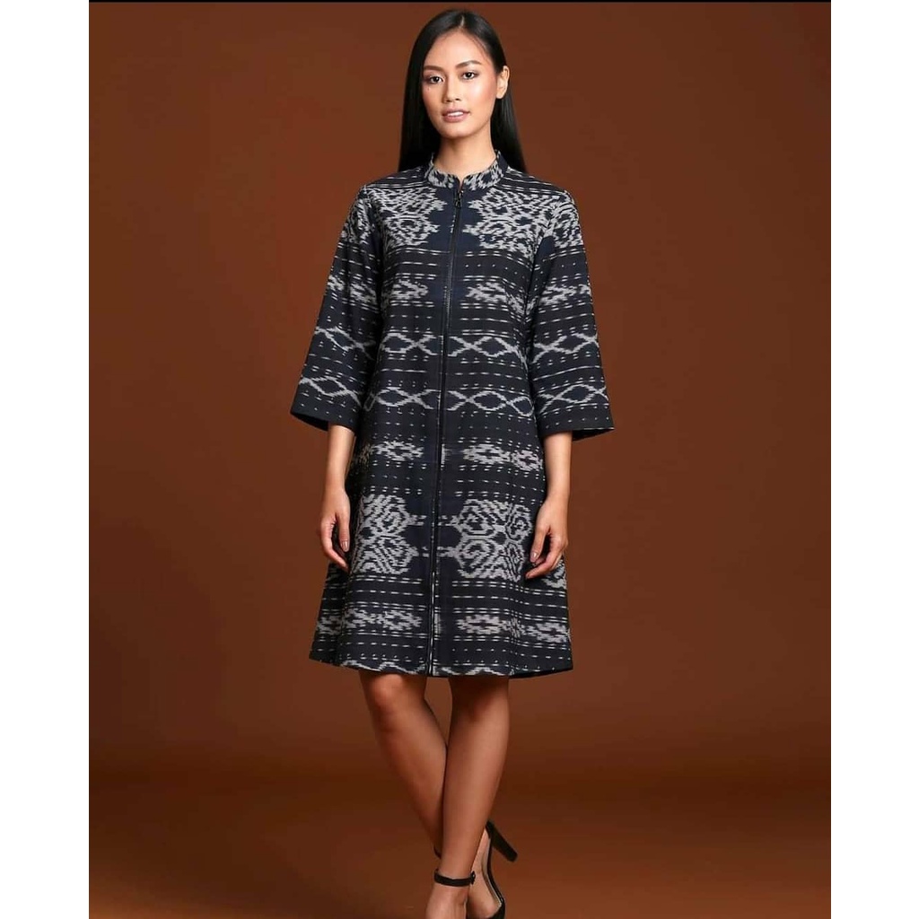 Baju Tenun Wanita Etnik Tenun Casual Dan Formal Tunik Blouse Stel Kondangan Dress Tenun