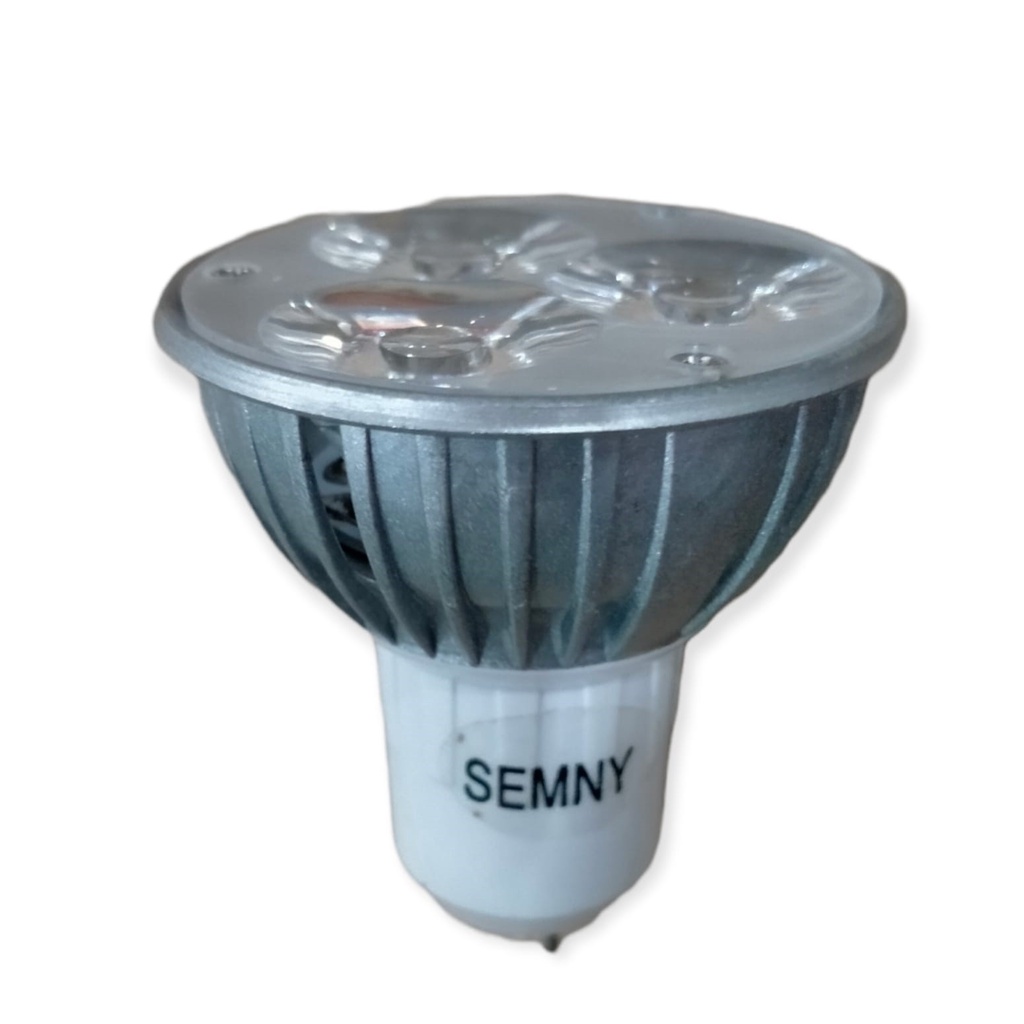 Lampu Halogen LED 3W 220V 3 MATA 3x1W Tusuk MR.16 Semny SY-7007
