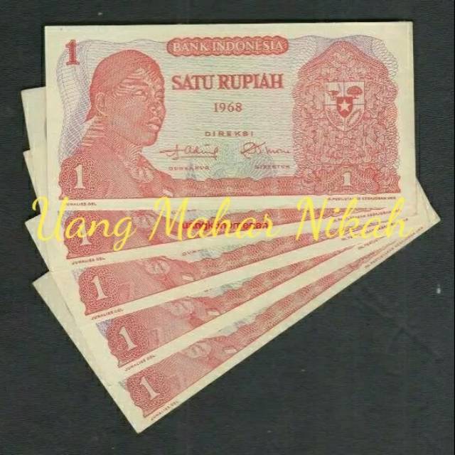 Uang Kuno 1 Rupiah Seri Sudirman Tahun 1968