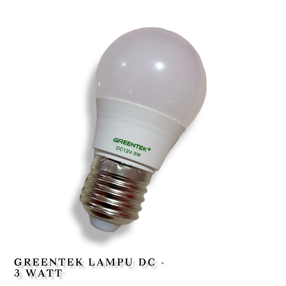 Bohlam Lampu Led Greentek DC 12V 3W / DC 12 Volt 3 Watt Putih