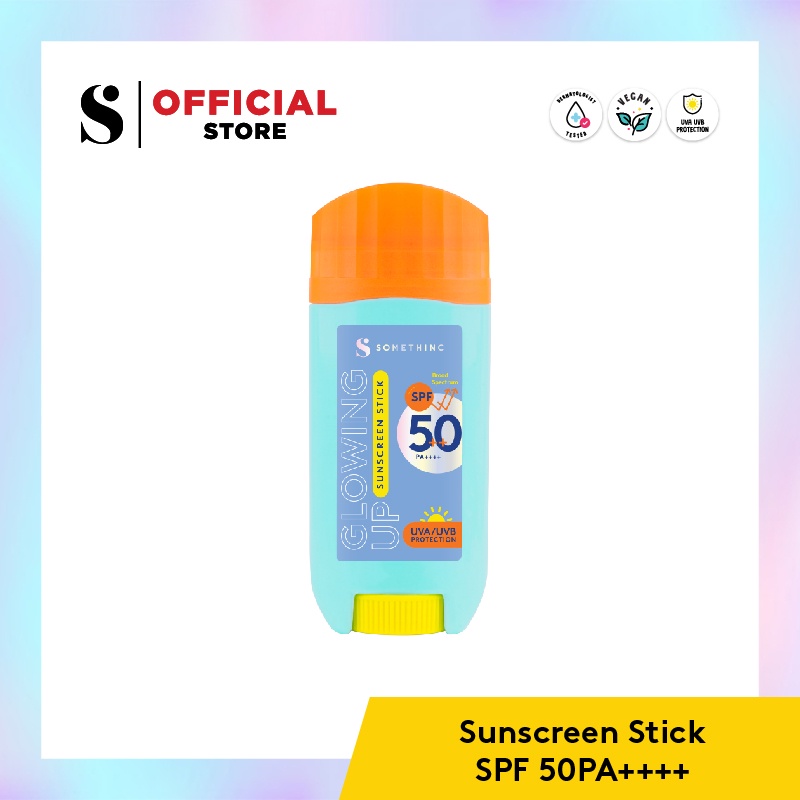 SOMETHINC Glowing Up Sunscreen Stick SPF 50++ PA ++++ - Sunblock Pelindung dari Sinar Matahari