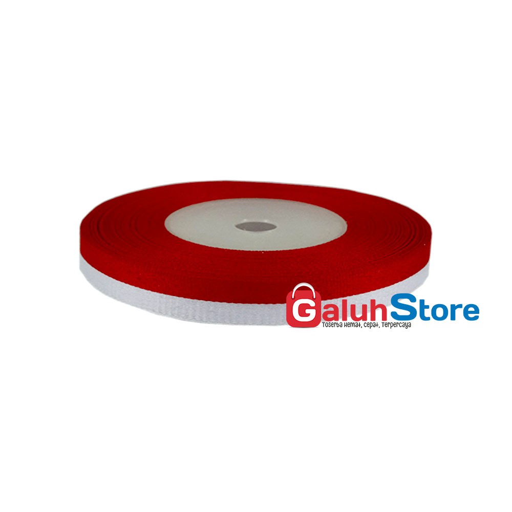 

Pita Kain Satin Merah Putih 1/2 inchi