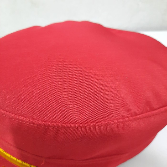 Topi Komando Pamen Polri Instruktur Merah Bordir Logo Tribrata Twist Halus Premium