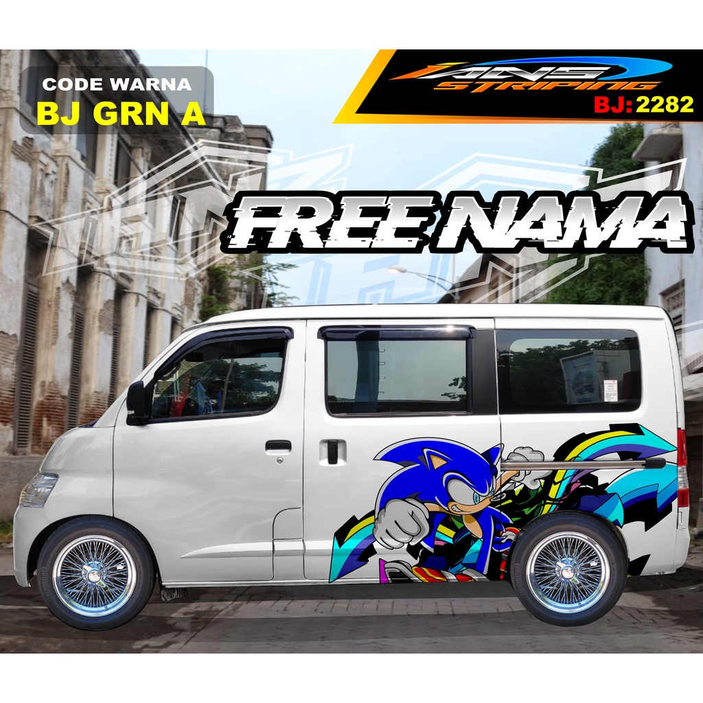 VARIASI DECAL STIKER BODY SAMPING MOBIL GRANMAX / VARIASI STICKER BODY SAMPING MOBIL LUXIO / DECAL STIKER MOBIL AVANZA XENIA / STIKER MOBIL