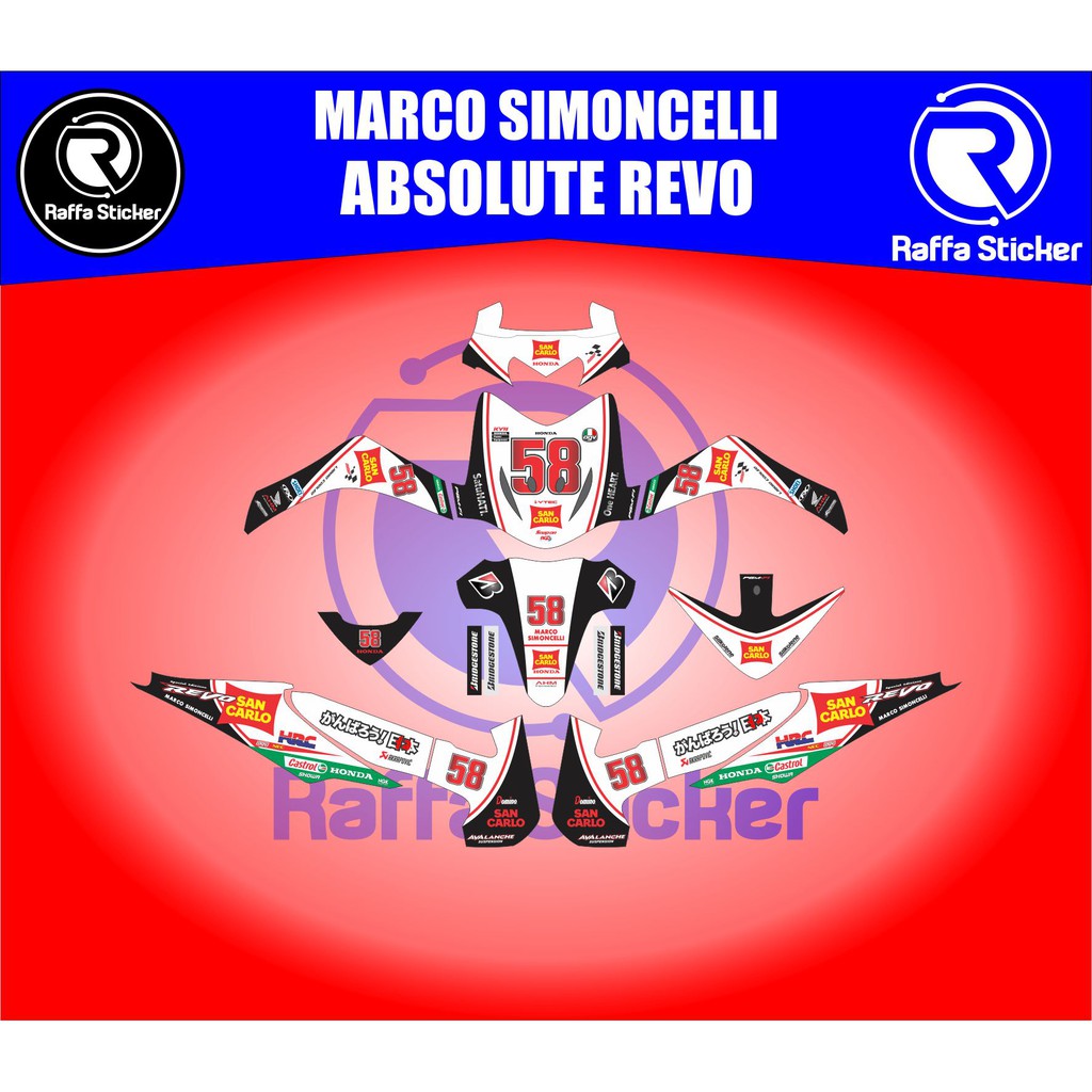 Decal Sticker motor Fullbody ABSOLUT REVO - SIMONCELLI