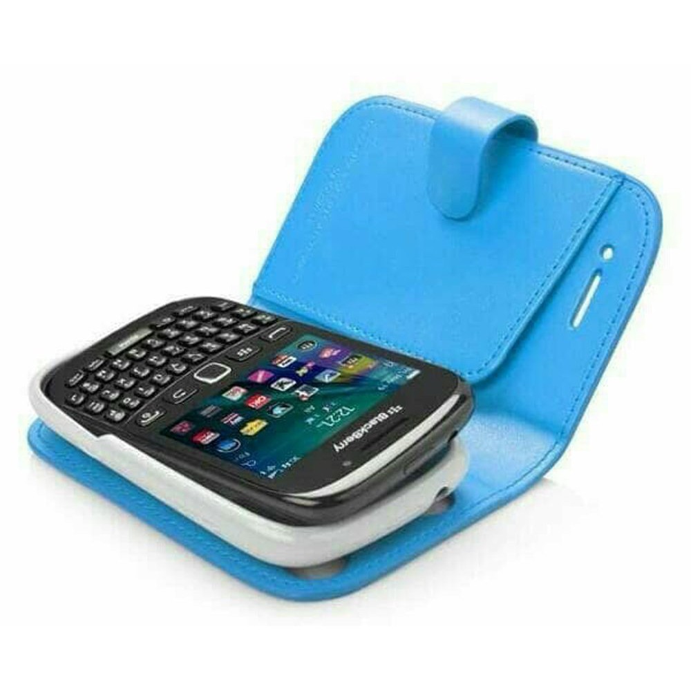 AKSESORIS HP TERBARU Capdase Folder Case Sider Polka BlackBerry Davis Amstrong 9220 9320 - Blue