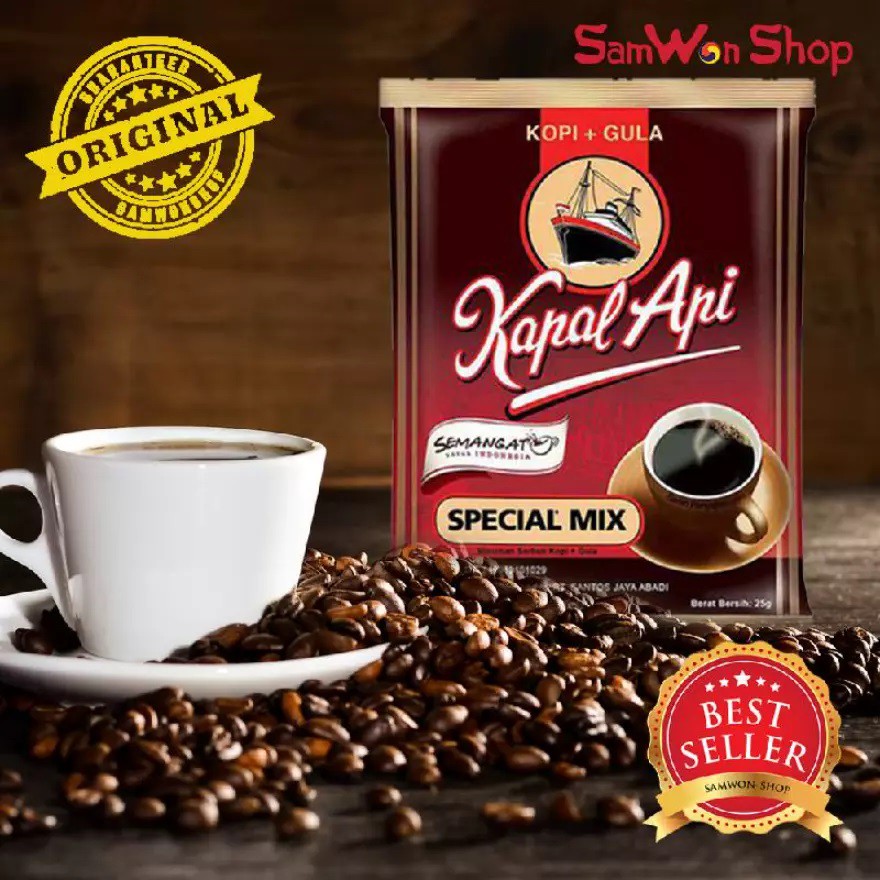 Kopi Kapal Api Special Mix 25 gram sachet kecil kopi dan gula