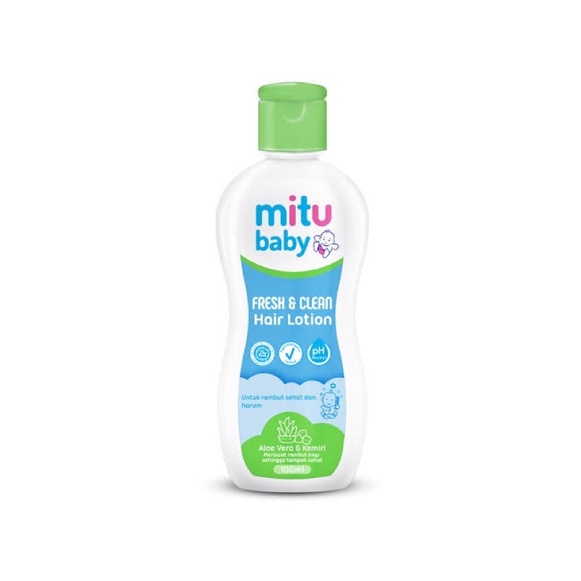 Mitu Baby Hair Lotion Fresh &amp; Clean Aloe &amp; Kemiri 100Ml