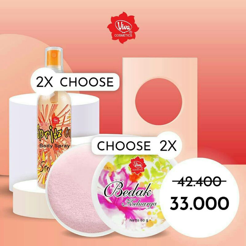 Paket 2 Bedak Keluarga 2 Spritz On Viva