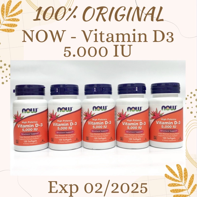 100  original import   now vitamin d3 5000 iu 120 softgels   1000 iu chewable isi 180   d3 k2 1000iu