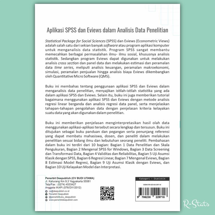 Buku Aplikasi Spss Dan Eviews Dalam Analisis Data Penelitian Hadi Ismanto Dan Silviana Pebruary Shopee Indonesia