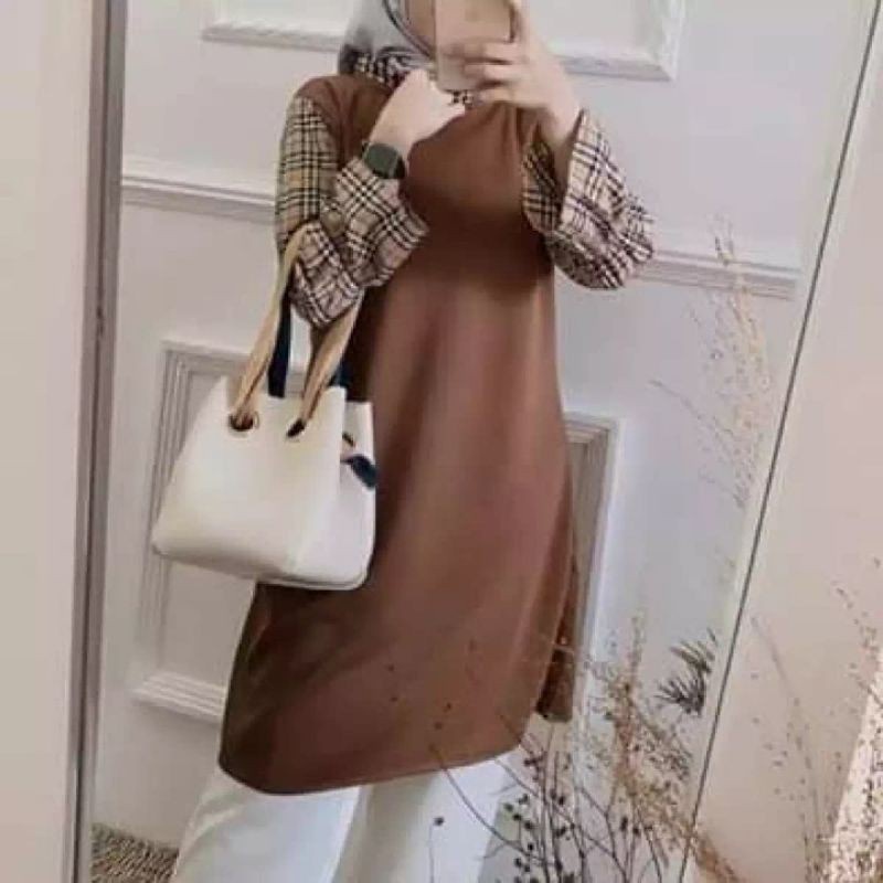 Tunik wanita terbaru 2021 kekinian KIRA ATASAN WANITA MOTIF POLOS KATUN TANGAN Tunic Muslimah Premiu
