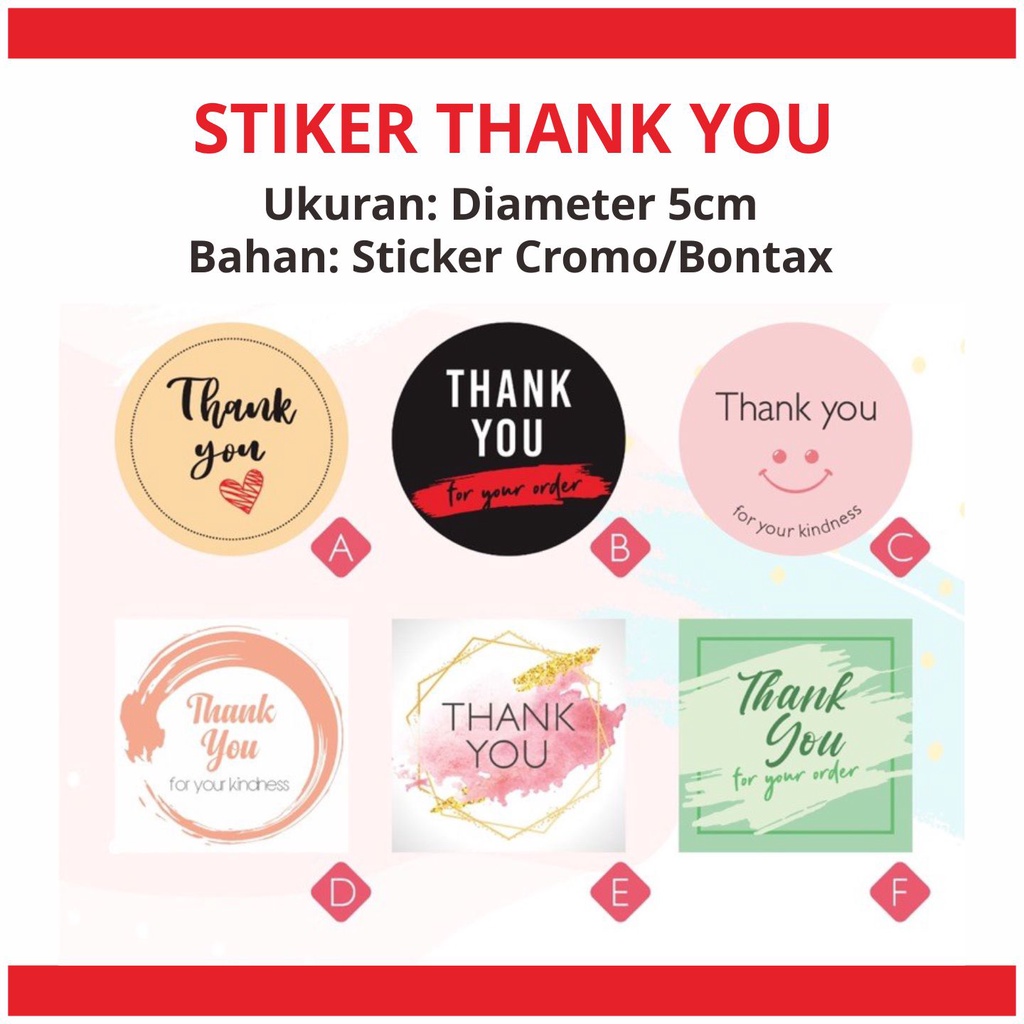 

Free Design Cetak Stiker Label Thank You