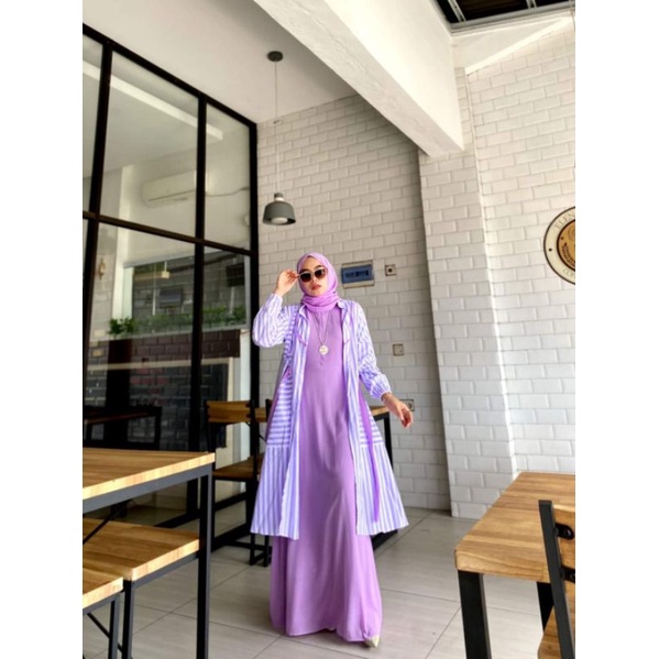 Nara set by viendra free khimar babydoll